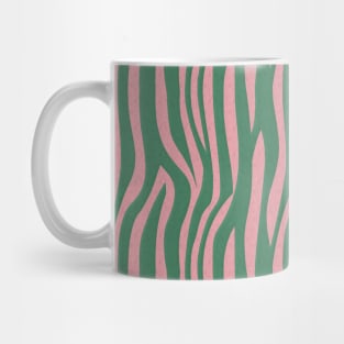 Mint and Pink Zebra Pattern Mug